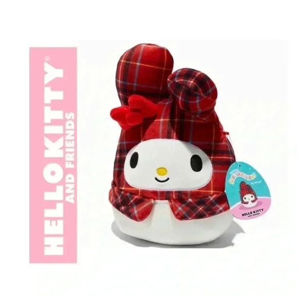 🆕My Melody Plaid Squishmallows Plushie 8"🆕 - Picture 1 of 7